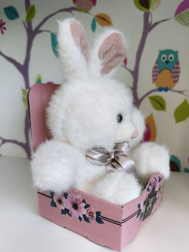 Мягкая игрушка Angel Collection Зайка Валентинка с бантиком, 14 см - N2 Мягкая игрушка Angel Collection Зайка Валентинка с бантиком, 14 см - фото N2