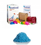 Набор Космический песок Аквин, голубой, 3 кг, с песочницей и формочками