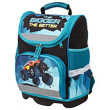Ранец для начальной школы ЮнЛандия Wise Monster-truck, 37х29х15 см