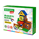 Магнитный конструктор Brauberg Kids Magnetic Build Blocks-39, Построй дом, 39 деталей