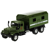 Модель машины Технопарк Армейский грузовик с кунгом, инерционная, свет, звук