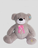 Мягкая игрушка Тутси Медведь, кудрявый, серый, 120 см