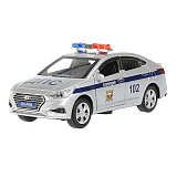 Модель машины Технопарк Hyundai Solaris Полиция, инерционная, свет, звук