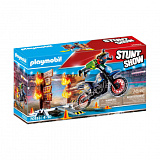 Конструктор Playmobil Stunt Show Мотоцикл с огненной стеной