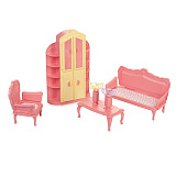 Набор мебели для гостиной Огонёк Маленькая принцесса, нежно-розовая