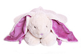 Мягкая игрушка Lapkin Кролик, 30 см, белый/фиолетовый