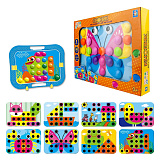 Мозаика для малышей 1Toy Кнопик, 48 кнопочек, 8 трафаретов