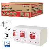 Полотенца Laima Premium H3, бумажные, 200 штук, 2-слойные, белые, 15 пачек, 23х23 см, V-сложение