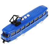 Трамвай Технопарк Т3, синий, пластиковый, инерционный, свет, звук
