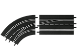 Набор Carrera RC Левый поворот со сменой полосы движения с внутренней на внешнюю