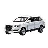 Модель машины Технопарк Audi Q7, белая, инерционная, свет, звук, 1/24