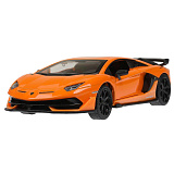 Модель машины Технопарк Lamborghini Aventador SVJ, оранжевая, инерционная, свет, звук, 1/32