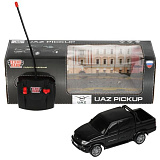 Модель машины Технопарк УАЗ Patriot пикап, черная, на радиоуправлении, свет