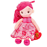 Кукла мягконабивная ABtoys, балерина, 30 см, розовый