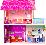Кукольный домик SunnyToy Усадьба, двухэтажный, с мебелью