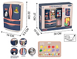 Игрушка Холодильник синий, на батарейках, свет, звук, пар, в коробке