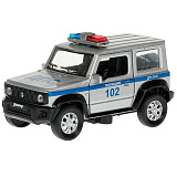 Модель машины Технопарк Suzuki Jimny, Полиция, серебристая, инерционная