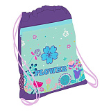 Мешок-рюкзак для обуви Belmil Flower Mania, с вент. сеткой и объем. карм. на молн., 35х43 см