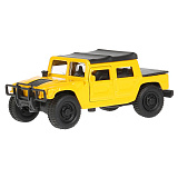Машина Технопарк Hummer H1 пикап, желтый, инерционный