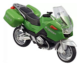 Модель Технопарк Мотоцикл Туризм, зеленый, свет, звук