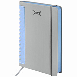 Ежедневник Brauberg Original, датированный, 2023, А5, 138x213 мм, серый/голубой