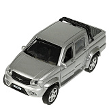 Модель машины Технопарк УАЗ Patriot пикап, серебристая, инерционная