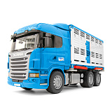 Фургон Bruder Scania R-серии для перевозки животных, с коровой