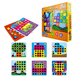 Мозаика для малышей 1Toy Кнопик, 41 кнопка, 6 трафаретов