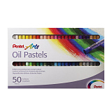 Пастель Pentel Oil Pastels, масляная, худож., 50 цветов, кругл. сечение, картон. упаковка