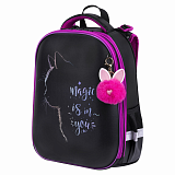 Ранец Brauberg Shiny Magic cat, 2 отделения, с брелоком, 17L, 38х28х14 см