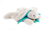 Мягкая игрушка Lapkin Кролик, 45 см, серый/бирюзовый