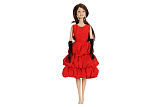 Кукла Kaibibi, в красном платье, с перчатками