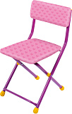 Детский стул Ника складной, мягкий, розовые сердечки