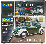 Сборная модель Revell Полицейский автомобиль Фольксваген Жук, 1/24, подарочный набор