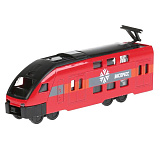 Модель вагона Технопарк Поезд экспресс красный, инерционная