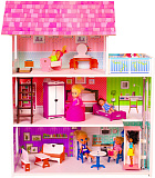Кукольный домик SunnyToy Усадьба Мини, с лифтом и мебелью