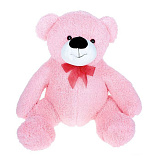 Мягкая игрушка Тутси Медведь, кудрявый, розовый, 80 см