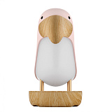 Ночник детский интерьерный Roxy-Kids Toucan, USB Type-C, с аккумулятором, розовый