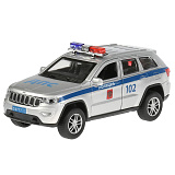 Модель машины Технопарк Jeep Grand Cherokee Trailhawk, Полиция, инерционная, свет, звук