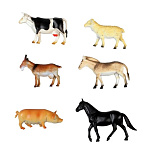 Набор фигурок 1toy В мире животных. Животные с фермы, 6 шт х 15 см.