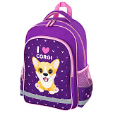 Рюкзак для начальной школы Пифагор School I love corgi, 38x28х14 см