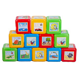 Кубики Юг-Пласт XL Азбука, 12 кубиков