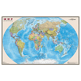 Карта настенная DMB Мир. Политическая карта, М-1:20 млн., размер 156х101 см, ламинированная