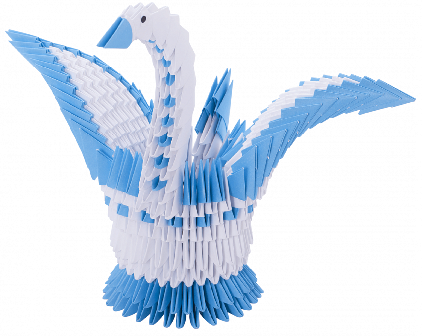 Как сделать красивого лебедя из бумажных модулей оригами