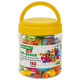 Конструктор для творчества, игр, и создания украшений Brauberg Kids Pop-Beads, 150 бусин, основы для браслетов, колец