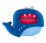 Термометр детский Roxy-Kids Whale для воды, для купания в ванночке, темно-синий и голубой