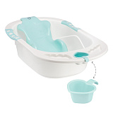 Ванна Happy Baby Bath Comfort V, с анатомической горкой, 40 л, Aquamarine