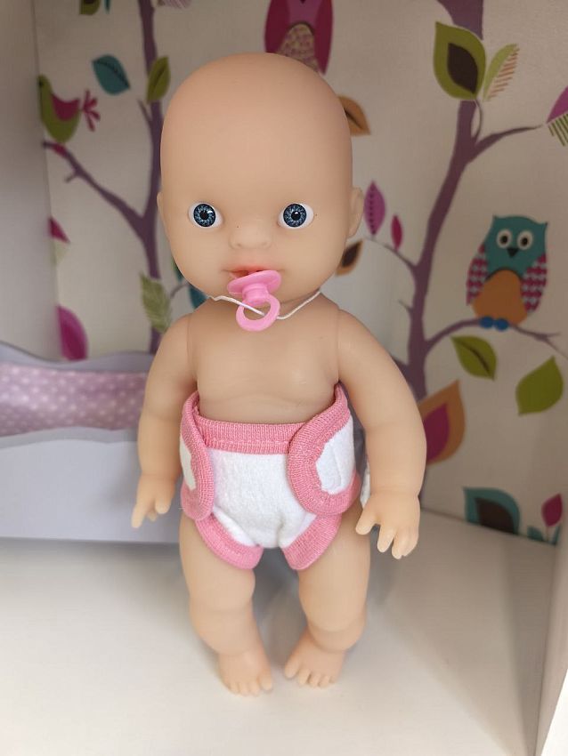 Пупс Пластмастер, розовый 22 см - фото