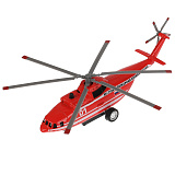Модель Технопарк Пожарный вертолет, инерционная, свет, звук