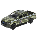 Модель машины Технопарк Ford Ranger пикап, армейский, в камуфляже, инерционная
